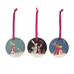 Portmeirion Porcelain Christmas Decorations – Sara Miller Woodland Tales – Set of 3