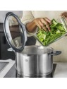 Zwilling комплект кастрюль Simplify 5 шт, стеклянная крышка с ситом (серый силикон)