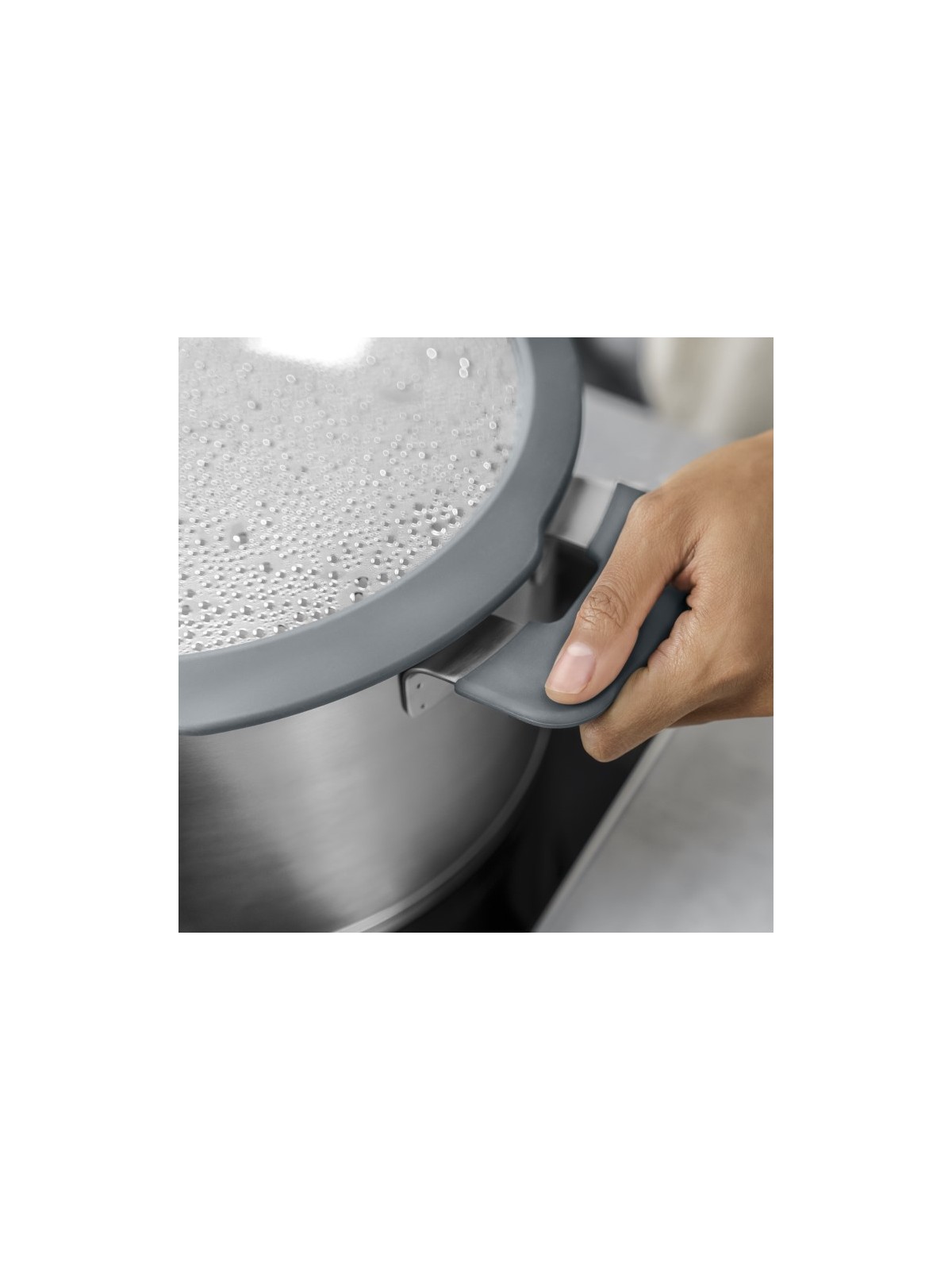 Zwilling комплект кастрюль Simplify 5 шт, стеклянная крышка с ситом (серый силикон)