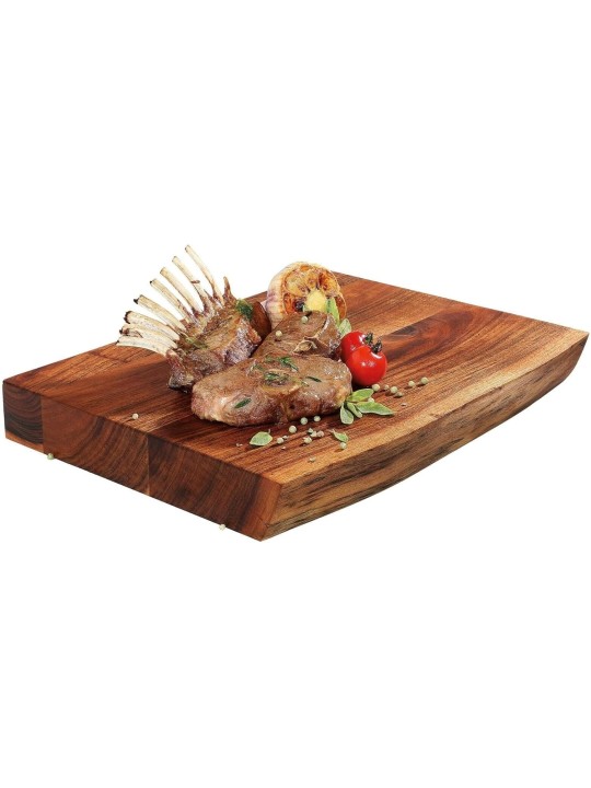 Zassenhaus Chopping Board – Solid Acacia Wood Cutting Board with Natural Edge