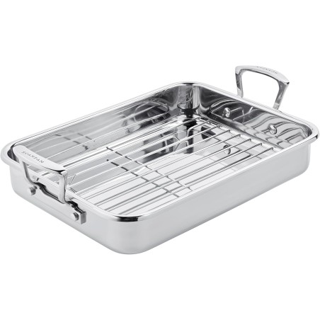 Scanpan Impact Roasting Pan with Rack, Metallic