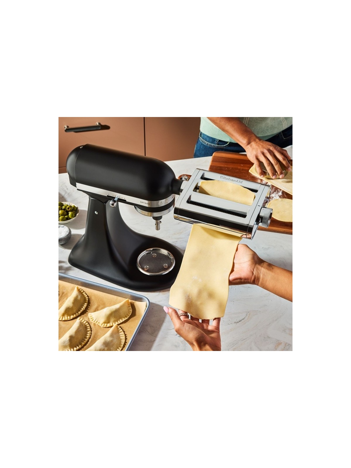 KitchenAid metalinis makaronų priedas „trys viename“