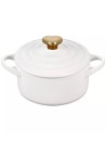 Le Creuset pott Mini keraamiline 10 cm - 0,25 l, kuldne nupp