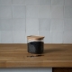 Pebbly Square Glass Storage Jar – Borosilicate Glass Container with Bamboo Airtight Lid