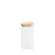 Pebbly Square Glass Storage Jar – Borosilicate Glass Container with Bamboo Airtight Lid