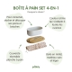 Pebbly Bread bin – 4 in 1 set