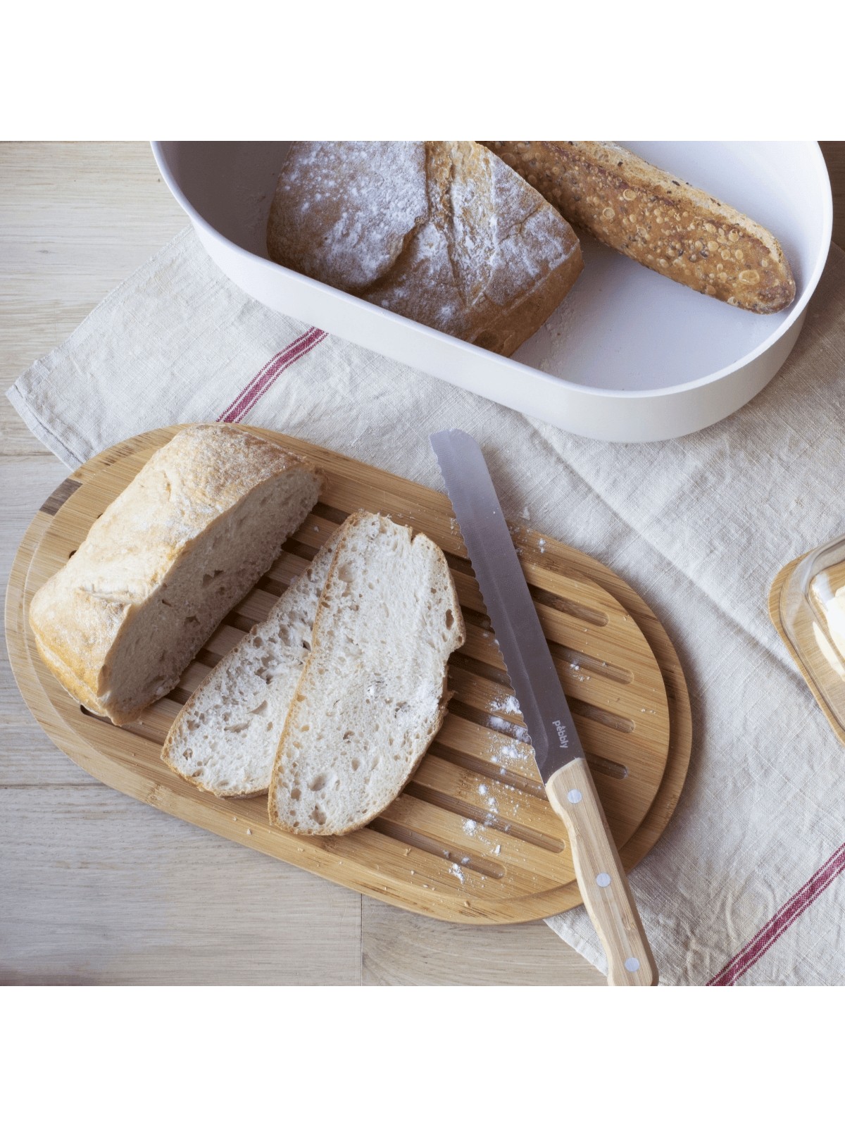 Pebbly Bread bin – 4 in 1 set