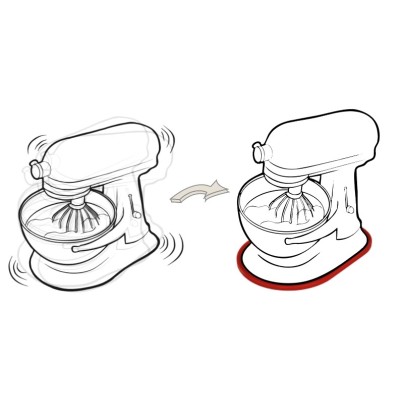 KitchenAid Mixermate™ neslystantis silikoninis kilimėlis maišytuvams su pakeliama talpa