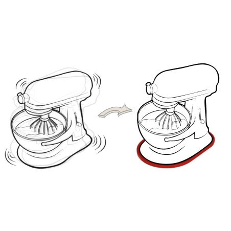 KitchenAid Mixermate™ neslystantis silikoninis kilimėlis maišytuvams su pakeliama talpa