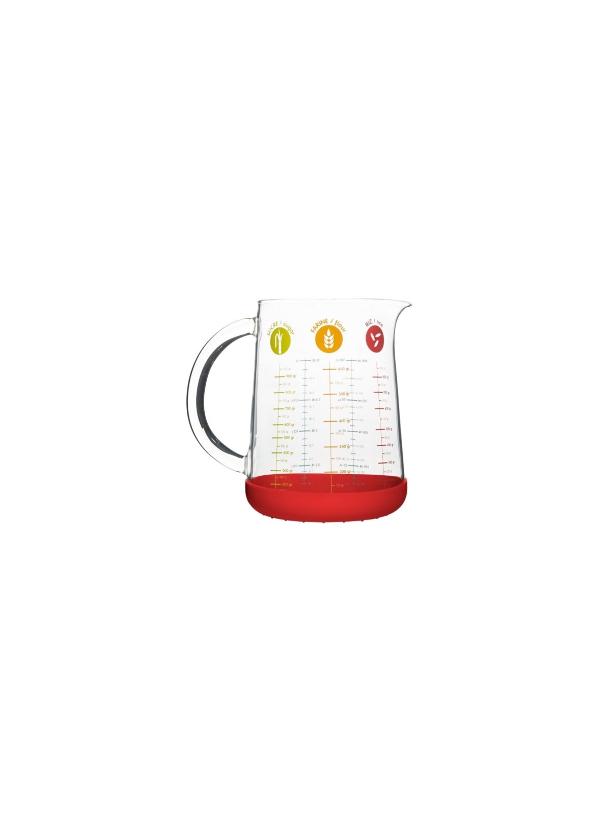 Pebbly Borosilicate Glass Measuring Jug – 1L