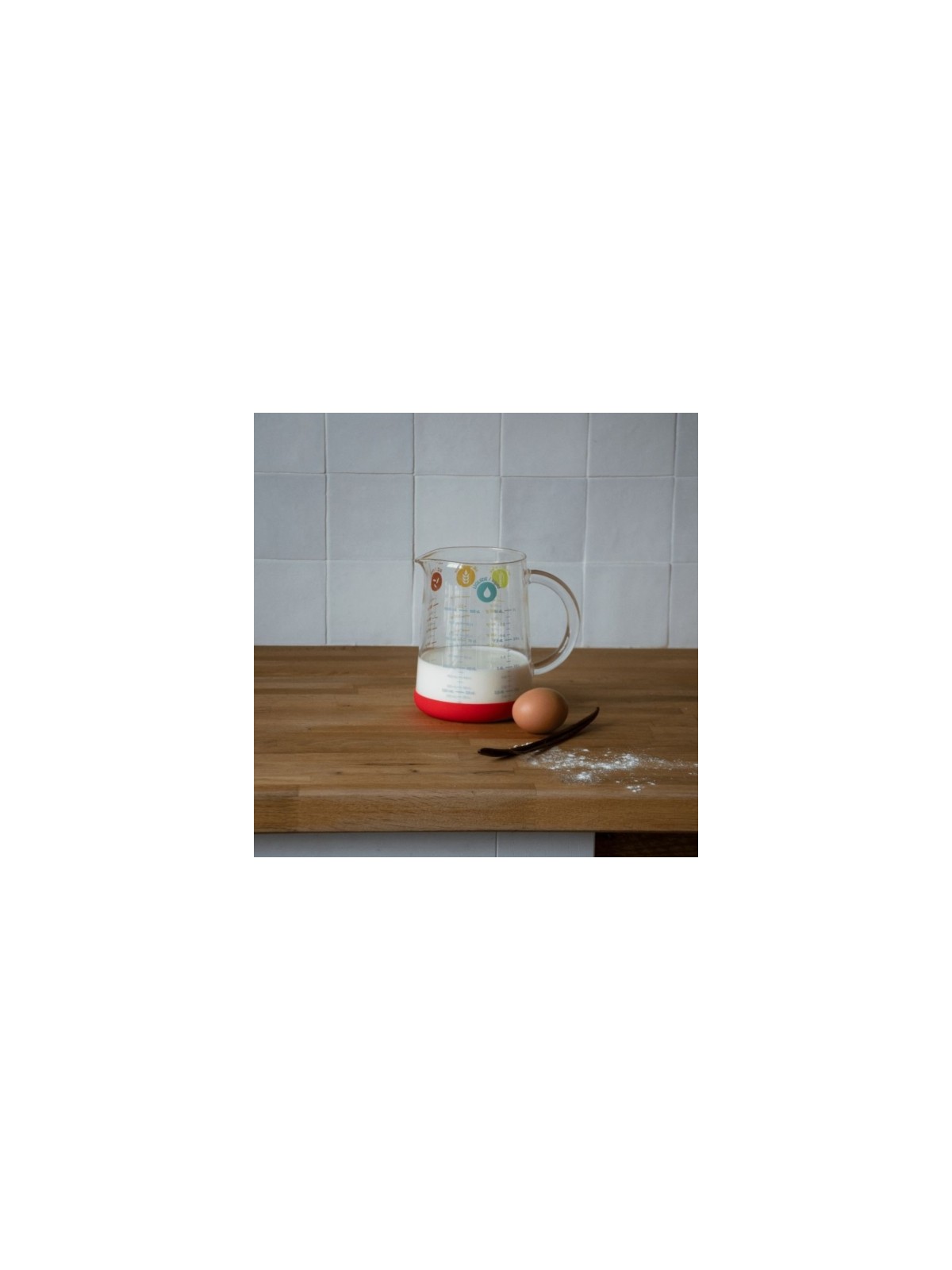 Pebbly Borosilicate Glass Measuring Jug – 1L