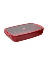 Pebbly Rectangular Borosilicate Glass Baking Dish with Lid – 3.6L Large Oven & Storage Dish