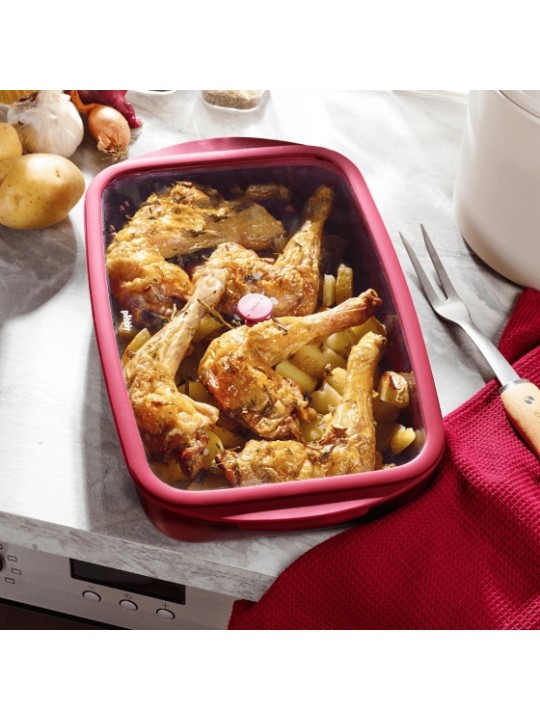 Pebbly borosilikaatklaasist ahjuvorm kaanega – 3,6 l