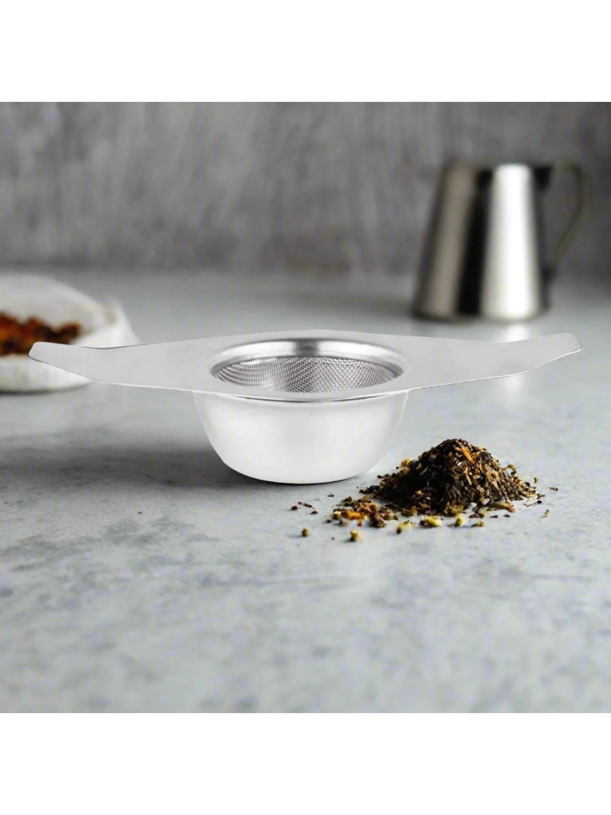 Grunwerg Café Olé Stainless Steel Winged Tea Strainer