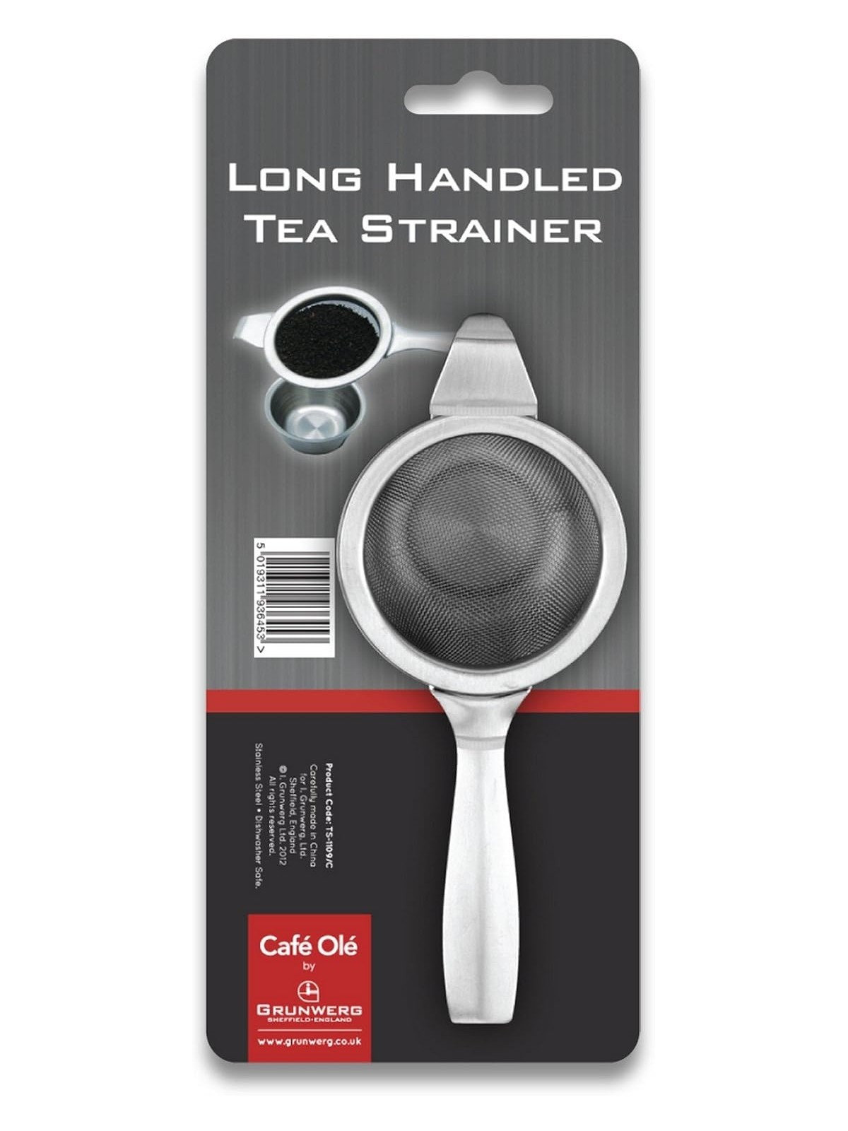 Grunwerg tējas sietiņš ar garu kātu un pilienu bļodu Café Olé