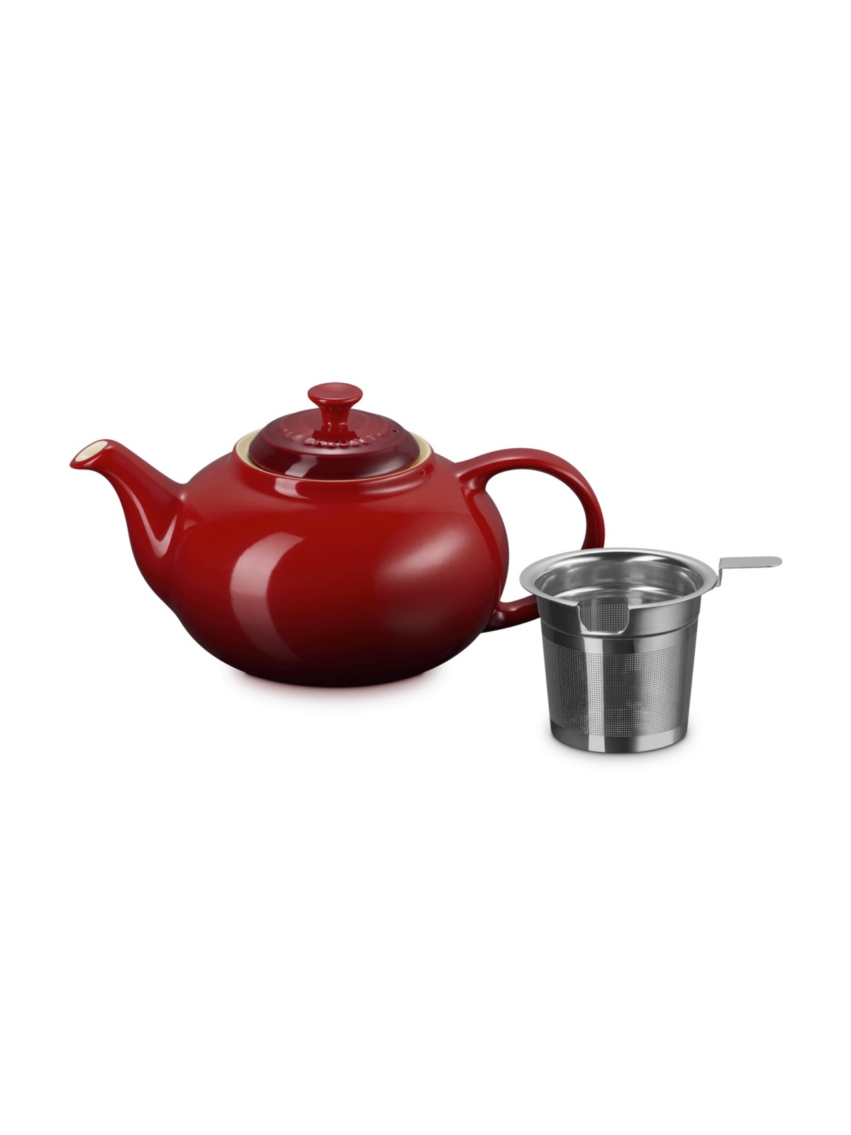 Le Creuset keramikas tējkanna ar nerūsējošā tērauda sietiņu