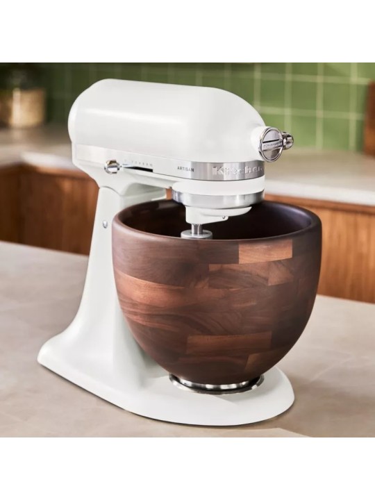 KitchenAid Миксер Artisan 4,8L Porcelain Walnut Wood Bowl