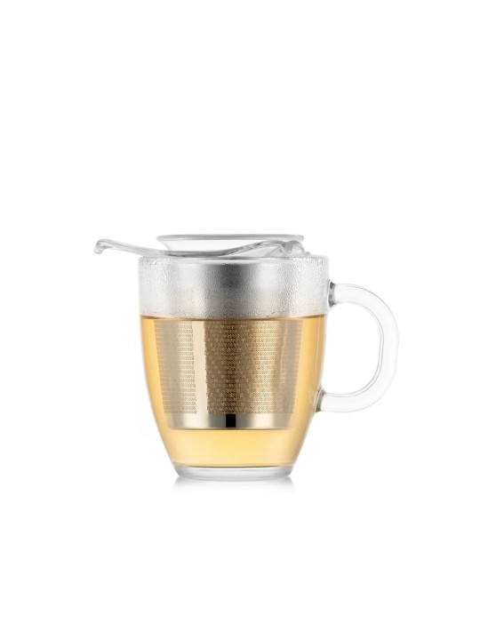 Bodum Mug, glass and tea strainer, 0,35 l
