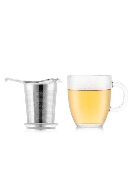 Bodum Mug, glass and tea strainer, 0,35 l