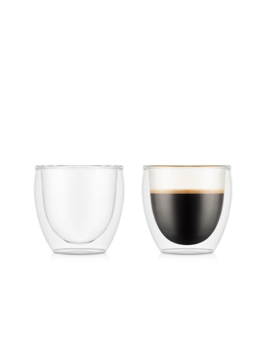 Bodum Pavina Double Wall Glass, 0.08 L (Set of 2)