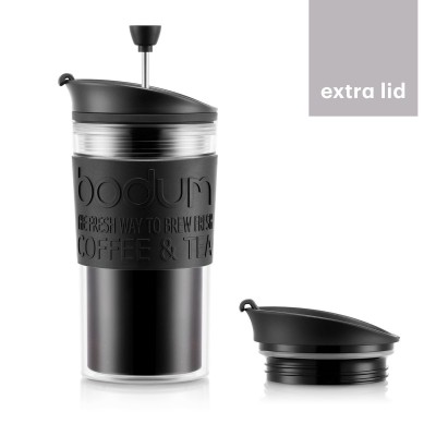 Bodum Travel Press Set with Extra Lid, 0.35 L