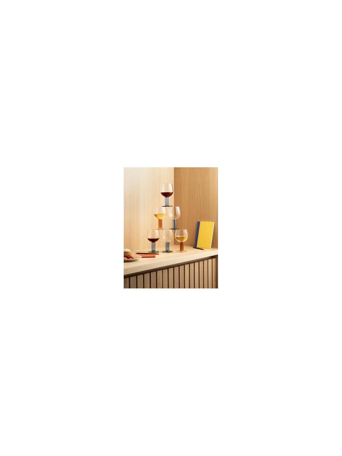Bodum MoMa Chunky punase veini klaasid (2 tk)