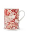Spode kruus alusega Strawberry Thief Indian Red - 0,34 l