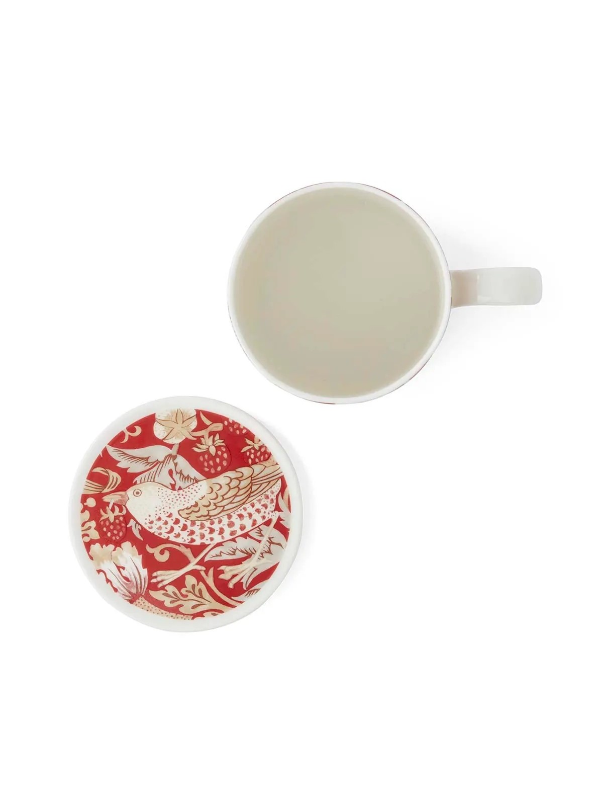 Spode kruus alusega Strawberry Thief Indian Red - 0,34 l