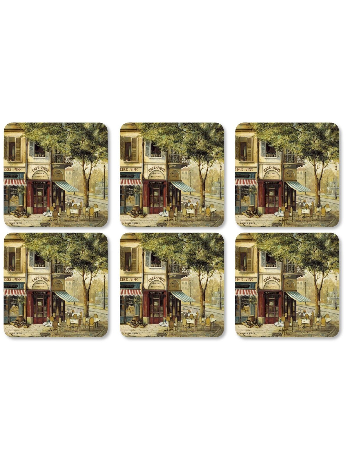 Pimpernel Parisian Scenes padėkliukai, rinkinys 6 vnt.