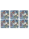 Morris & Co. Strawberry Thief Coasters Blue Set of 6