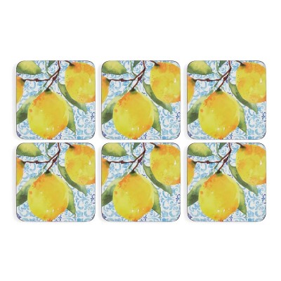 Pimpernel Amalfi Lemons glāžu paliktņi, komplekts 6 gab.