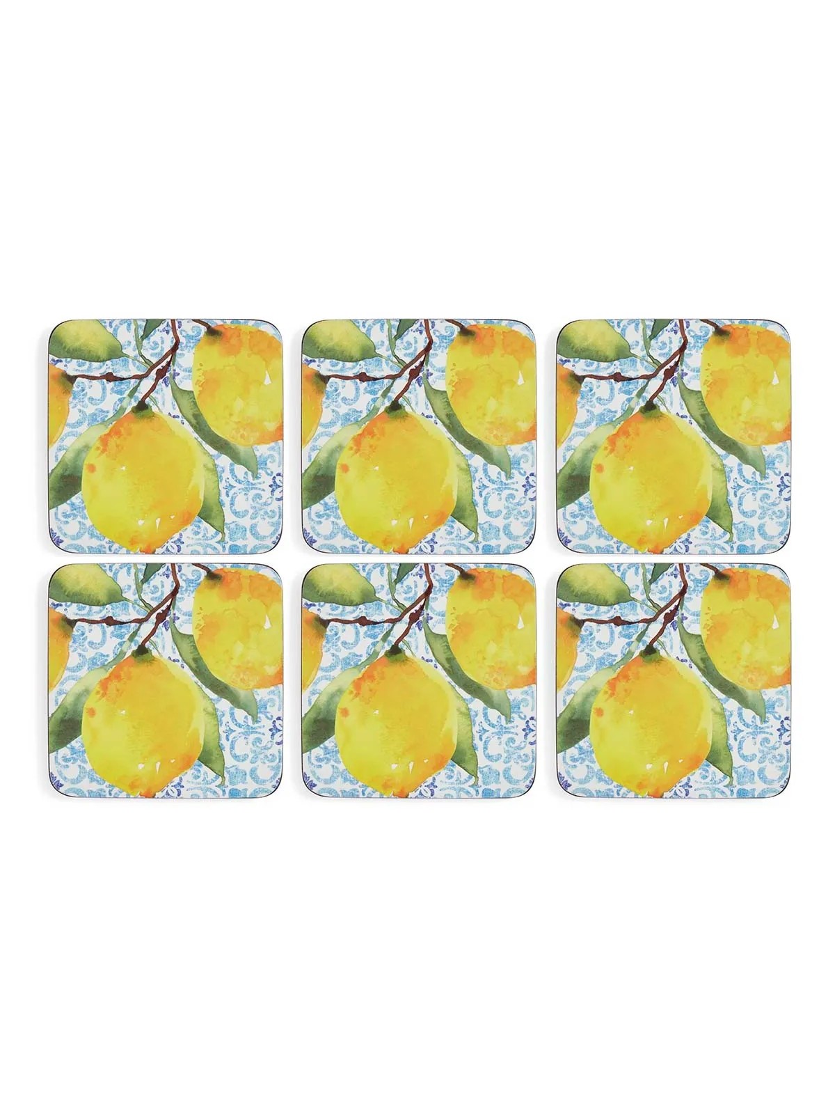Pimpernel Amalfi Lemons lasinaluset, setti 6 kpl