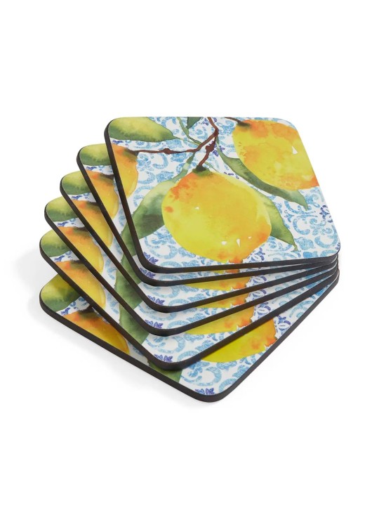 Pimpernel Amalfi Lemons lasinaluset, setti 6 kpl