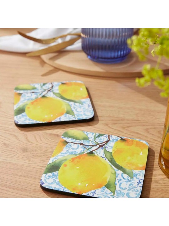 Pimpernel Amalfi Lemons lasinaluset, setti 6 kpl