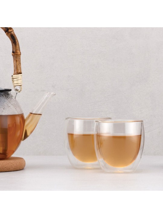 Bodum Pavina dvigubų sienelių stiklinė, 0,25 l (2 vnt.)