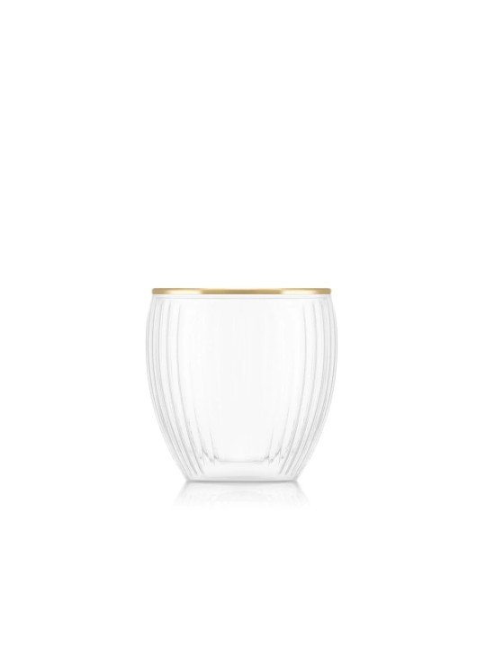Bodum Pavina topeltseinaga klaas kuldse äärega, 0,2 l (2 tk)
