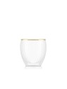 Bodum Pavina double wall glass with gold rim, 0.2 l (2 pc)