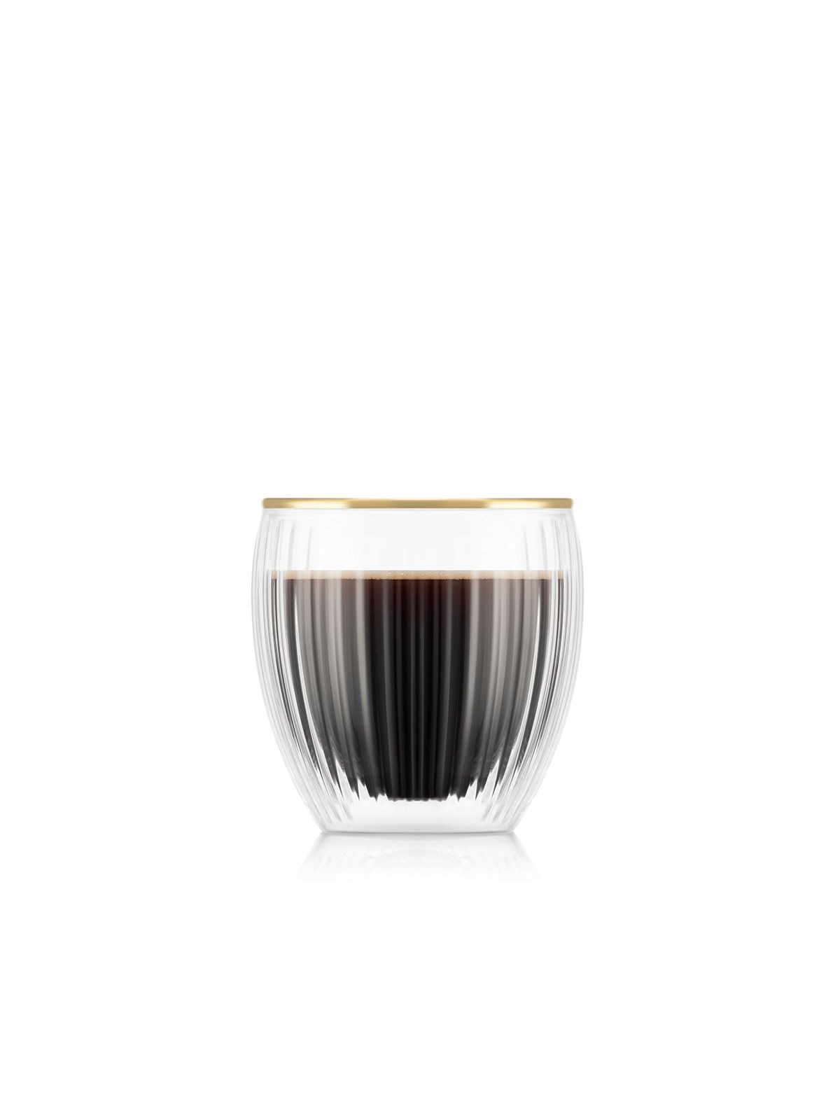 Bodum Pavina topeltseinaga klaas kuldse äärega, 0,2 l (2 tk)