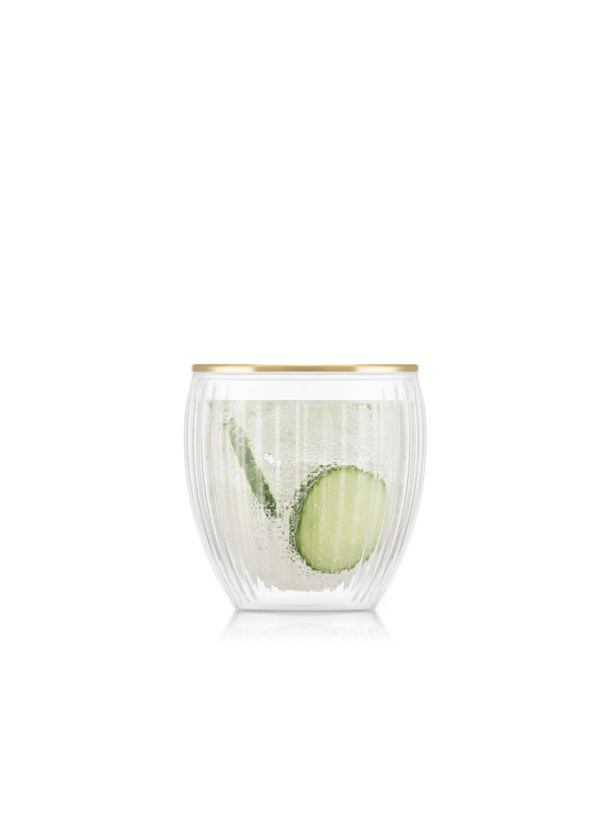 Bodum Pavina стакан с двойными стенками и золотым ободком, 0,2 л (2 шт.)