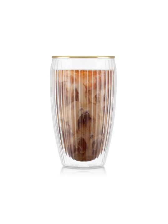 Bodum Pavina стакан с двойными стенками и золотым ободком, 0,45 л (2 шт.)