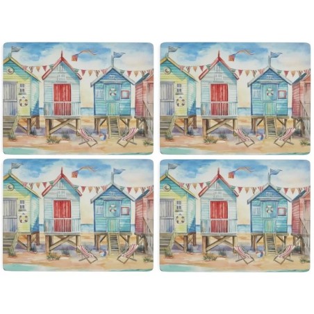 Pimpernel Beach Huts Set of 4 Large Placemats