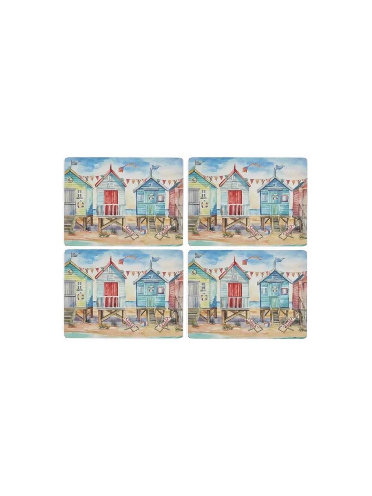 Pimpernel Beach Huts Set of 4 Large Placemats