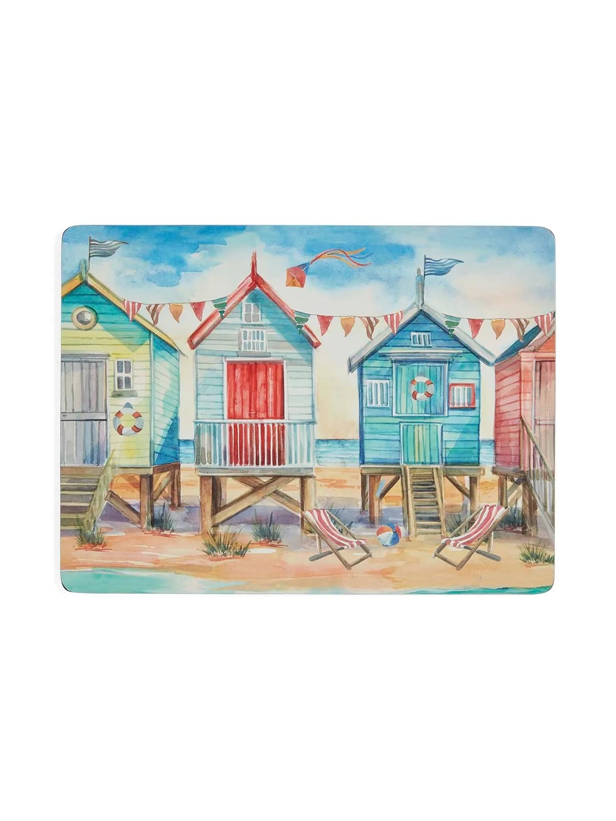 Pimpernel Beach Huts Set of 4 Large Placemats