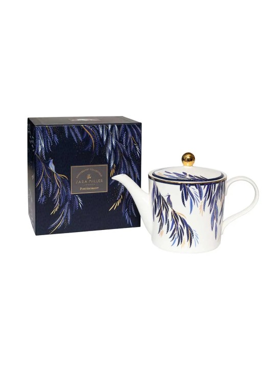 Portmeirion Sara Miller Anniversary Teapot, Feather Tail