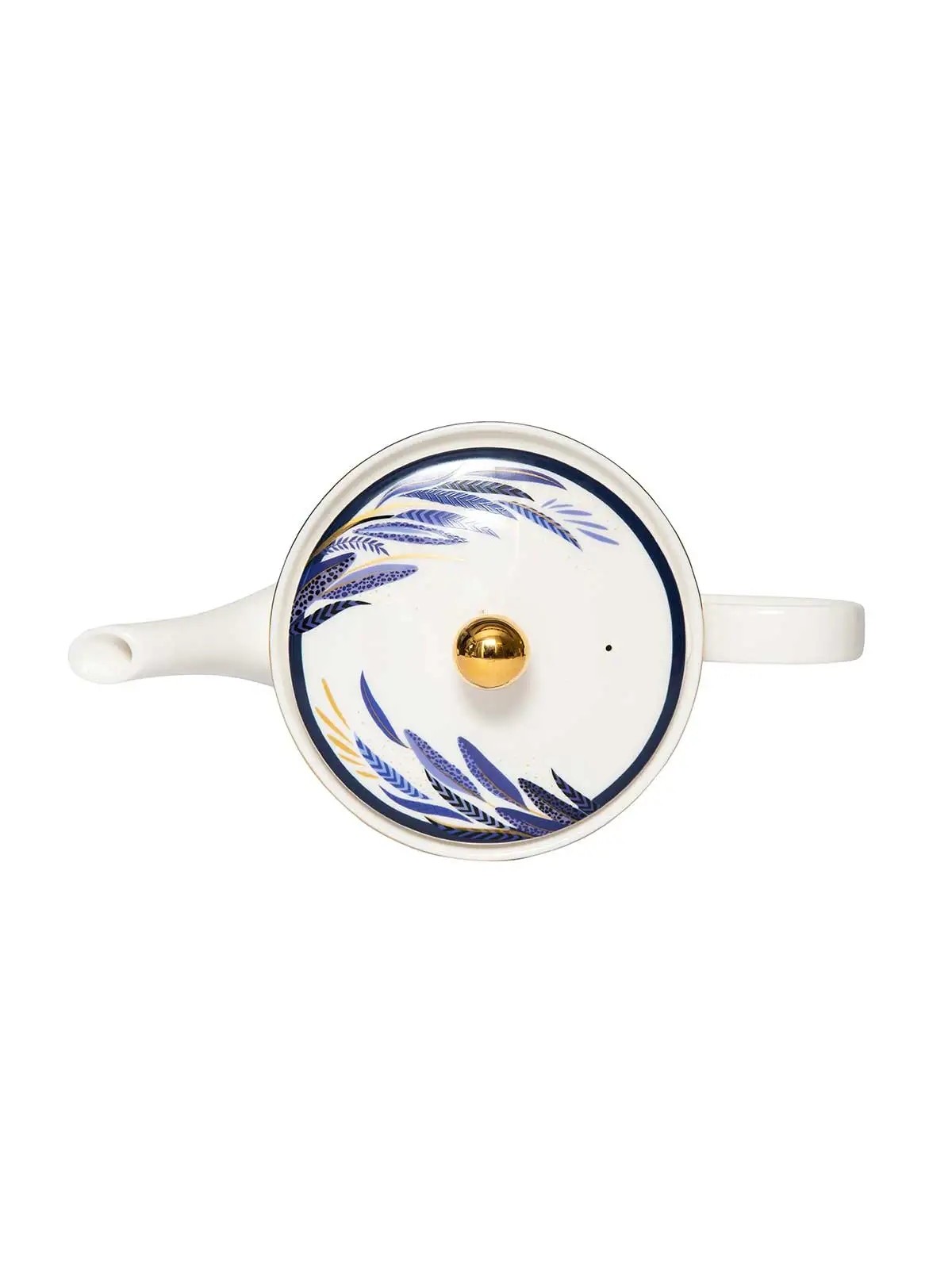 Portmeirion Sara Miller Anniversary Teapot, Feather Tail