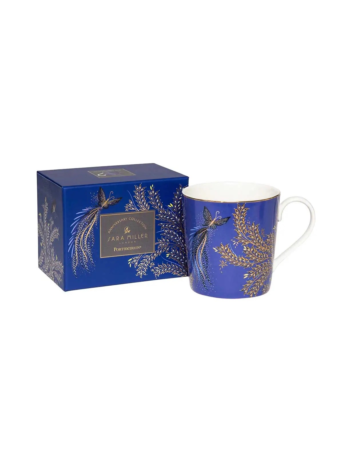 Portmeirion Sara Miller Anniversary Mug, Butterfly Trails