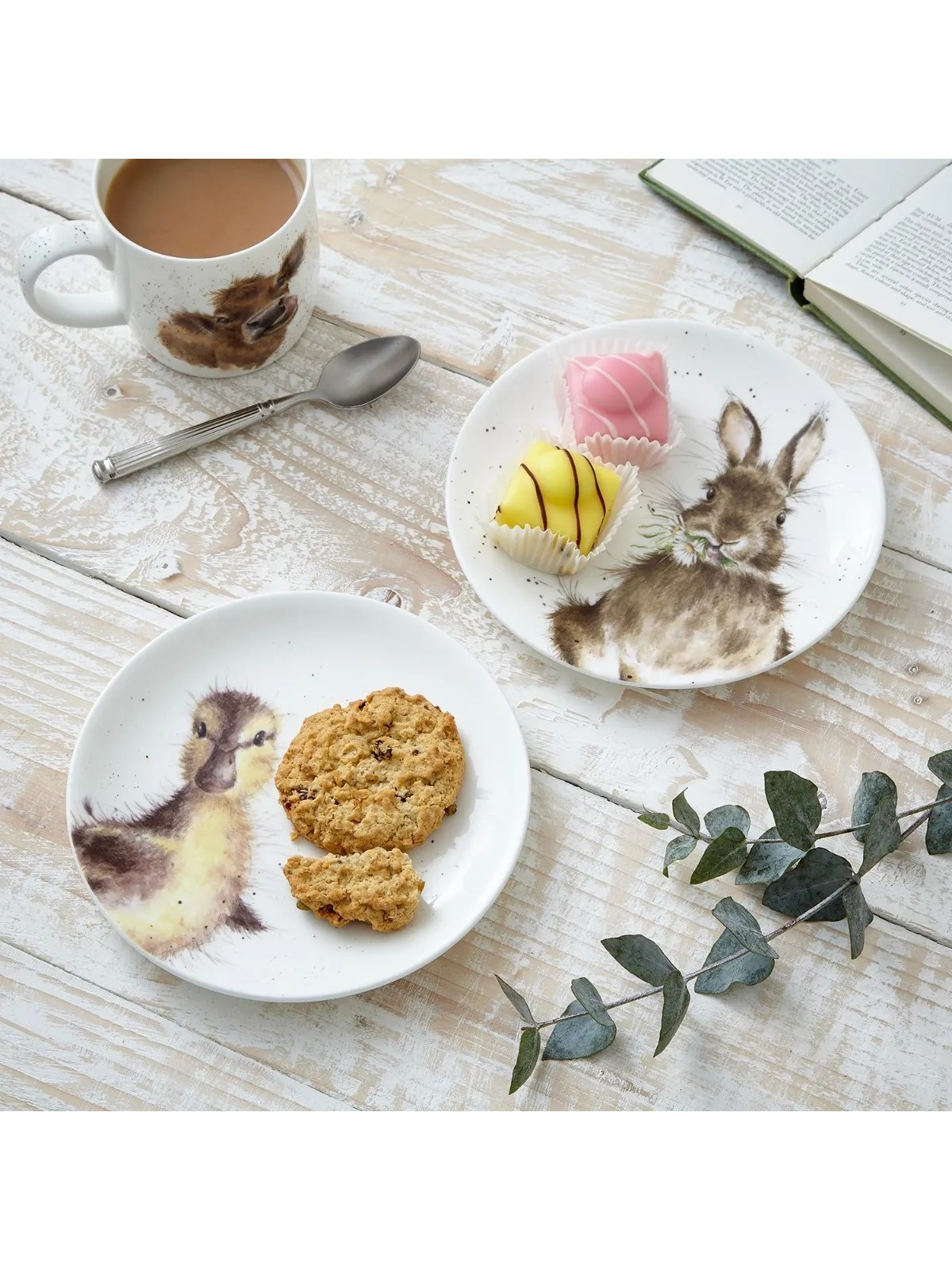Wrendale Designs Bunny & Duckling koogitaldrikud, 2 tk