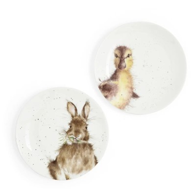 Wrendale Designs Bunny & Duckling koogitaldrikud, 2 tk