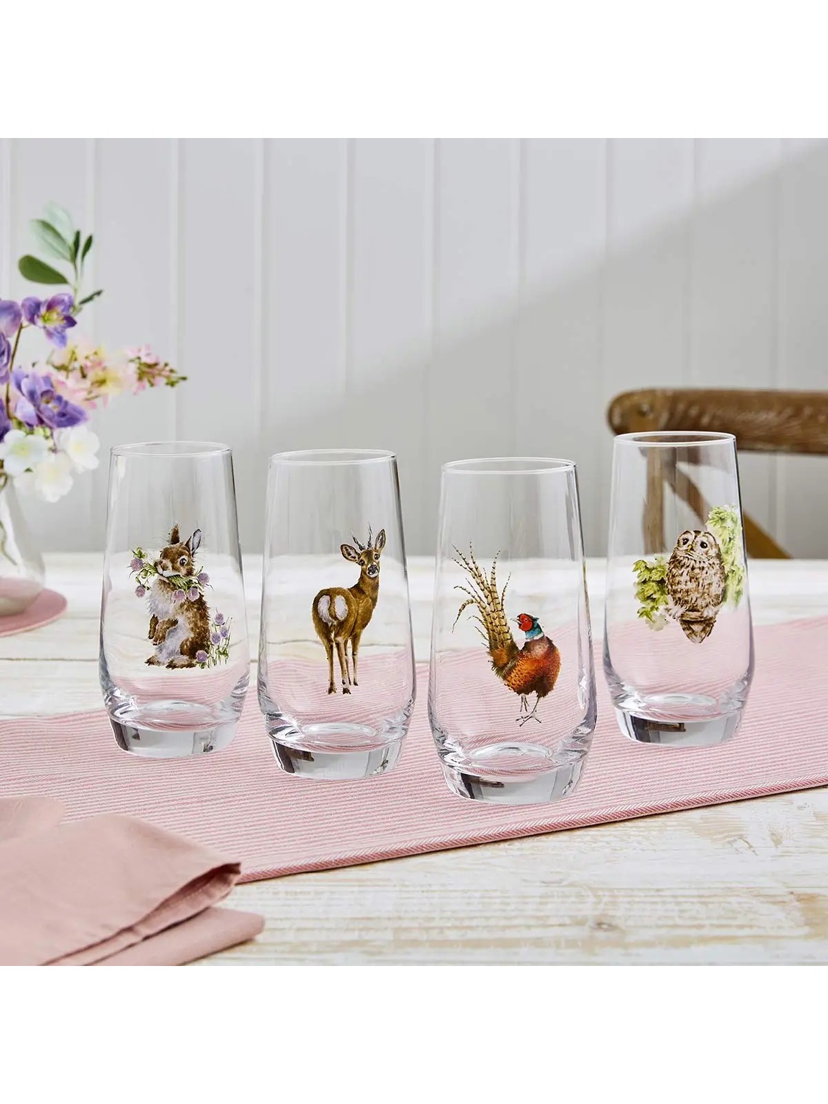 Wrendale Designs augstās glāzes, 4 gab.
