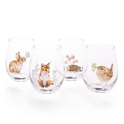 Wrendale Designs Tumbler Glasses, 4 pcs